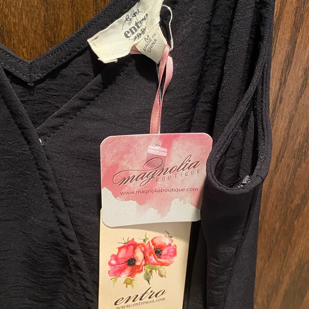 Entro Spaghetti Strap Crossover Ruffle Dress - image 3